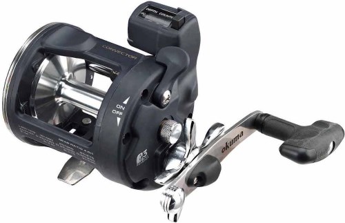 Okuma Fishing Tackle Convector Linecounter Reel, 5.1 1, 2BB+1RB, Left,  16.5oz, C